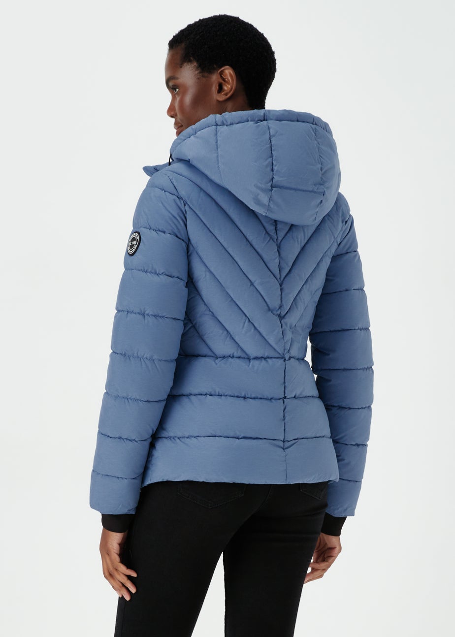 Blue Short Padded Shower Resistant Coat