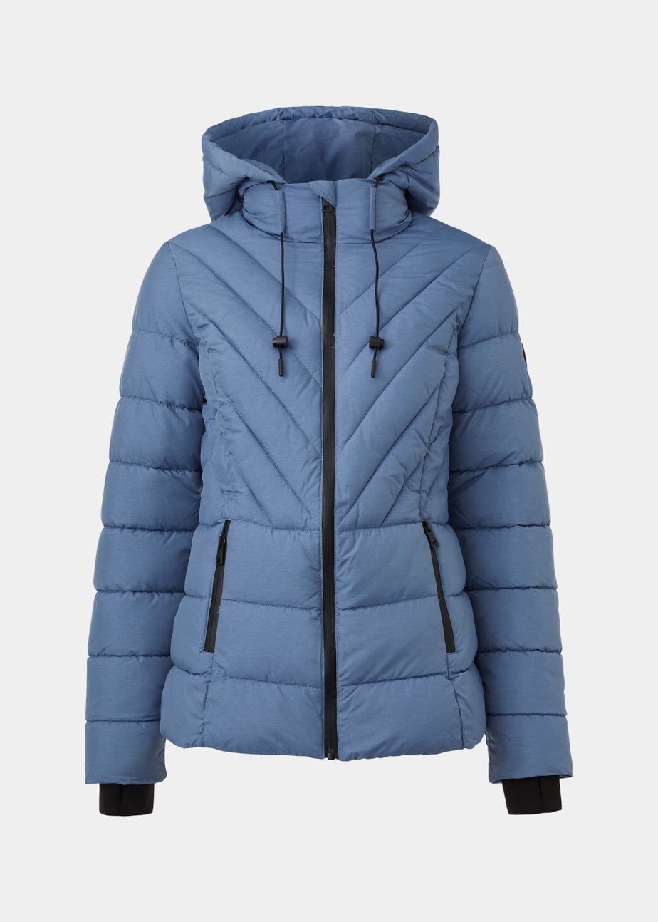 Blue Short Padded Shower Resistant Coat