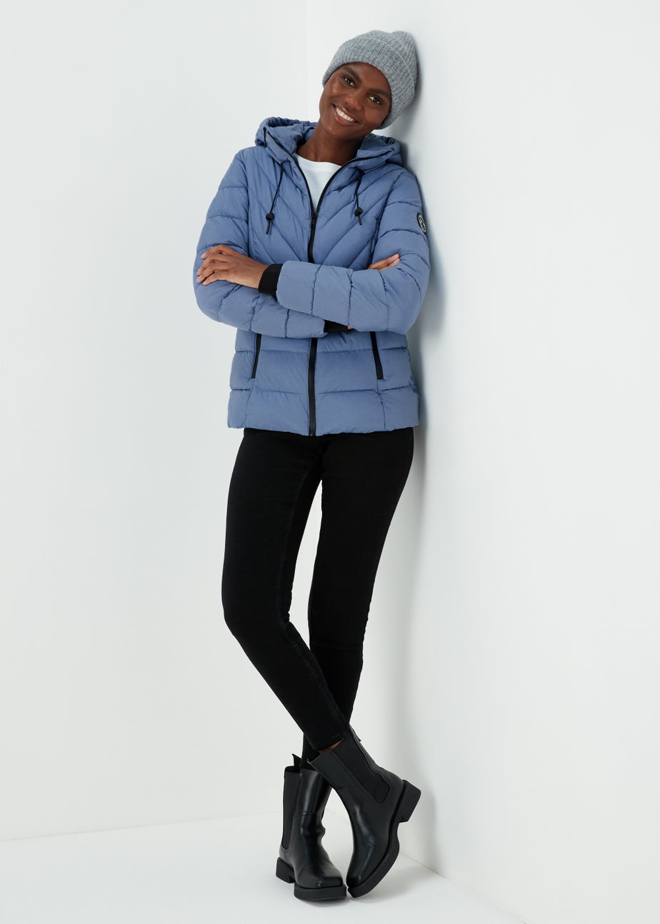 Blue Short Padded Shower Resistant Coat