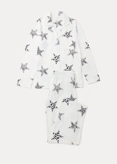 Cream Star Print Pyjama Set