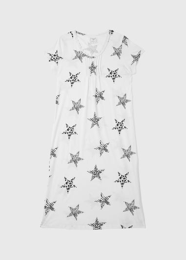 Cream Star Longline Nightie