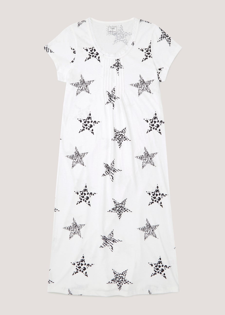 Cream Star Longline Nightie