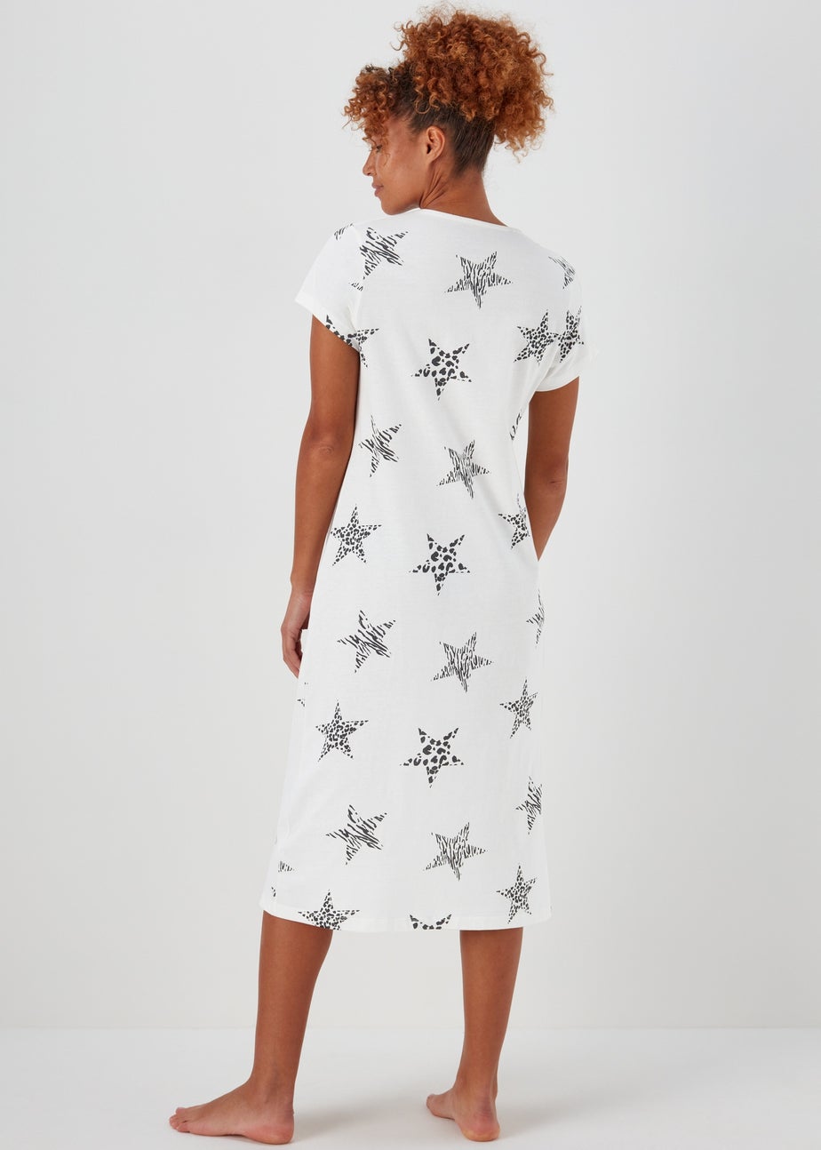 Cream Star Longline Nightie