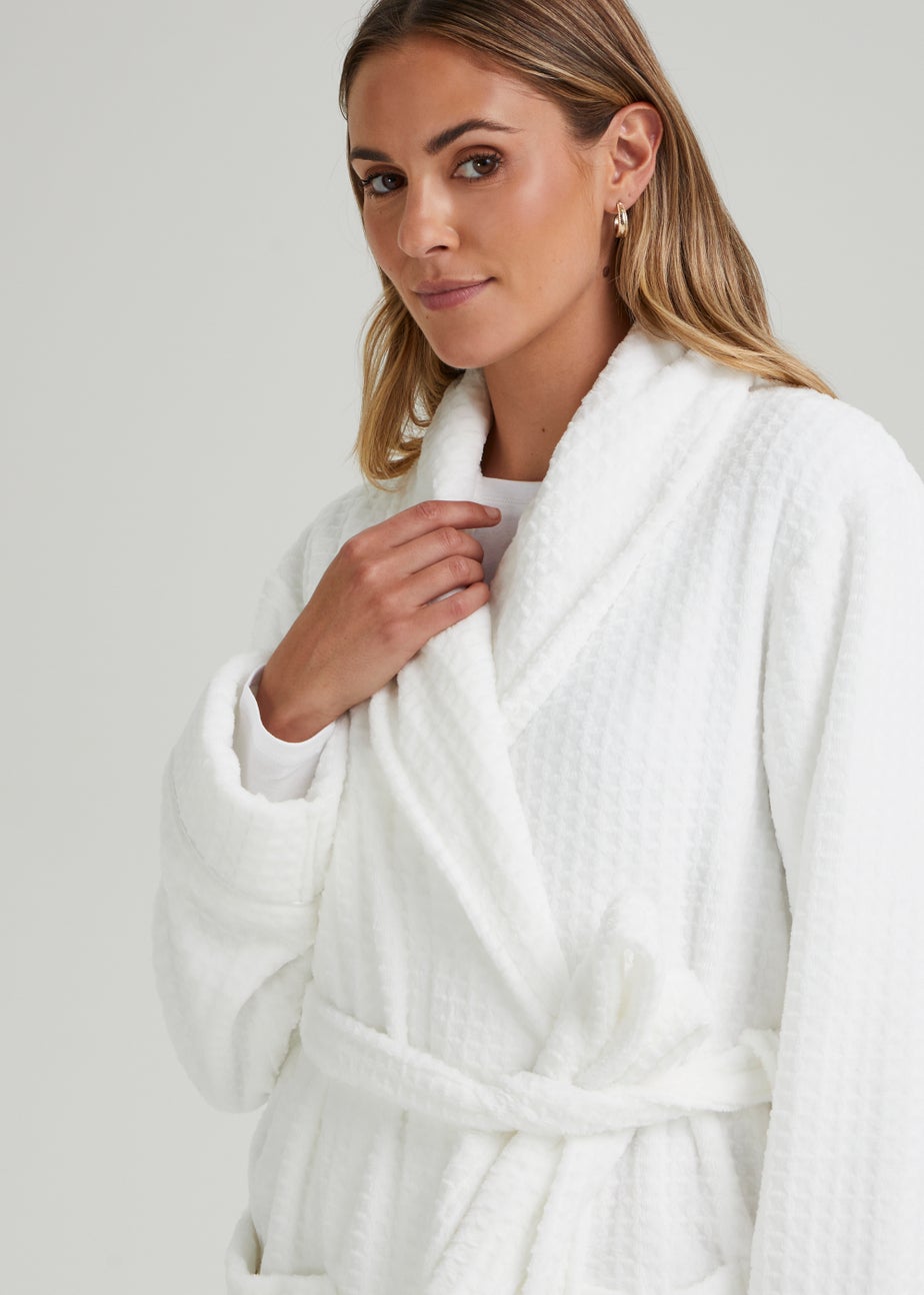 White Waffle Dressing Gown