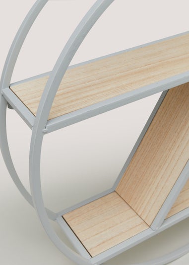 Grey Metal Round Shelf