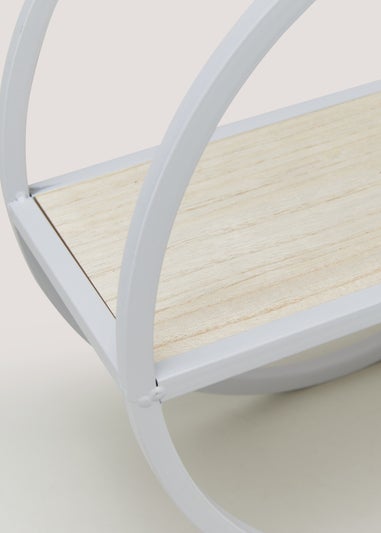 Grey Metal Single Shelf