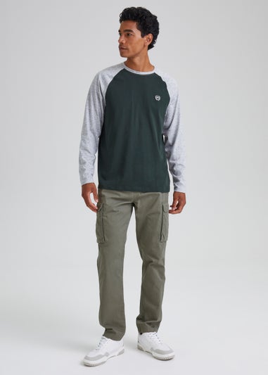 Khaki Slim Fit Cargo Trousers