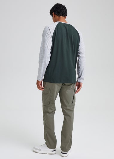 Khaki Slim Fit Cargo Trousers