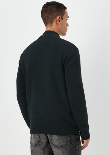 Black Quilted Hybrid Jacket