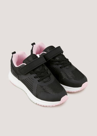 Girls Black Metallic Trainers (Younger 10-Older 5)