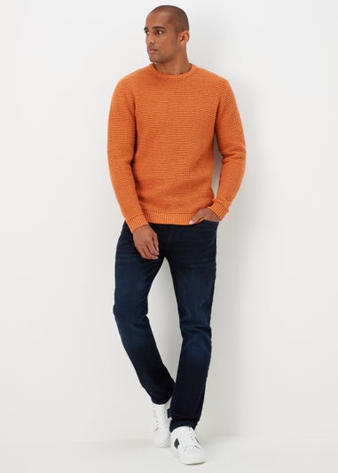 Orange Knitted Sweatshirt