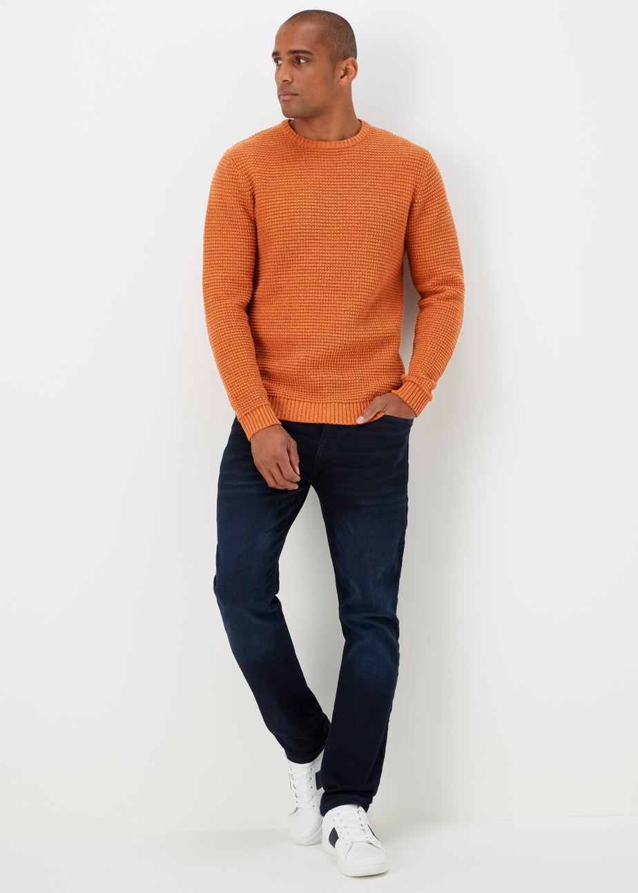Orange Knitted Sweatshirt