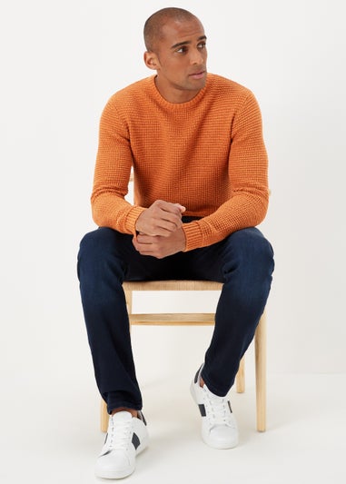 Orange Knitted Sweatshirt