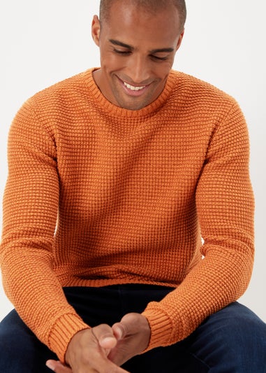 Orange Knitted Sweatshirt