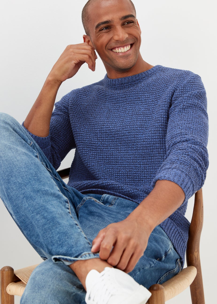 Cobalt Blue Knitted Sweatshirt