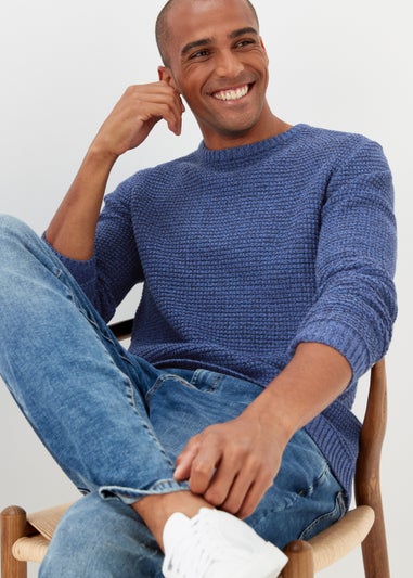 Cobalt Blue Knitted Sweatshirt