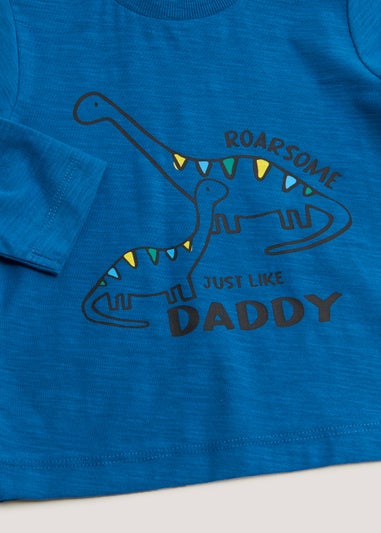 Boys Blue Daddy Dinosaur T-Shirt (9mths-6yrs)