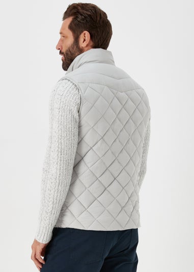Lincoln Grey Diamond Quilt Gilet