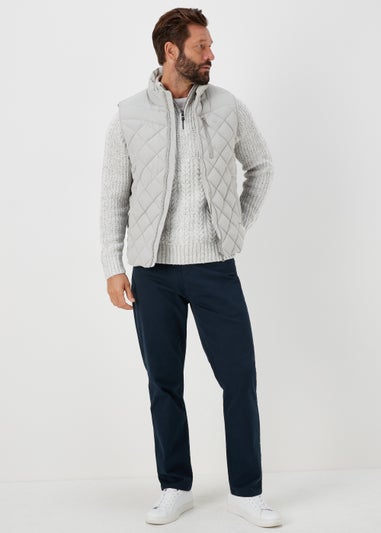 Lincoln Grey Diamond Quilt Gilet