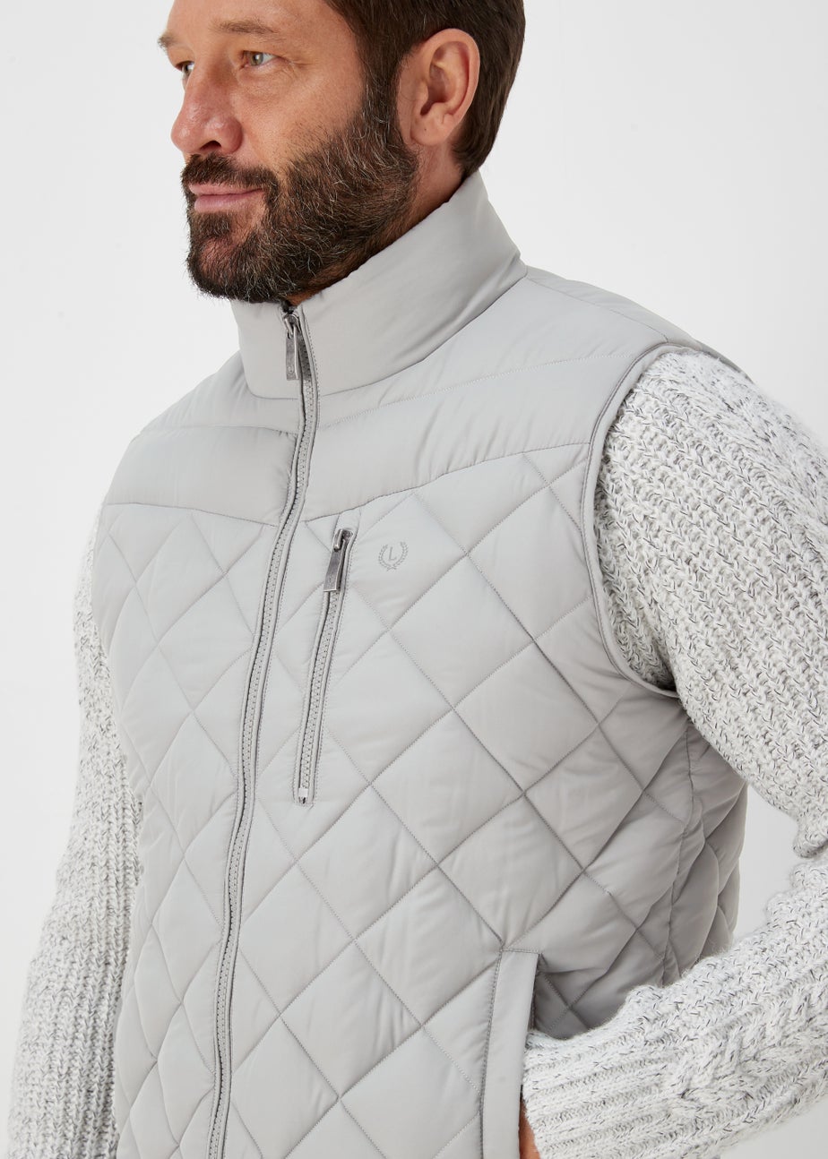 Lincoln Grey Diamond Quilt Gilet