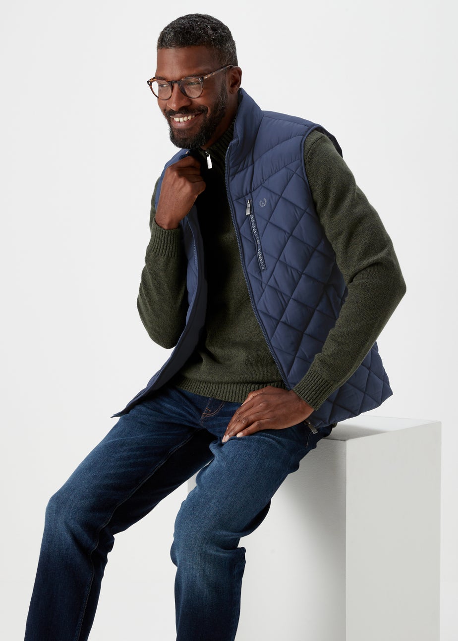 Lincoln Navy Diamond Quilt Gilet