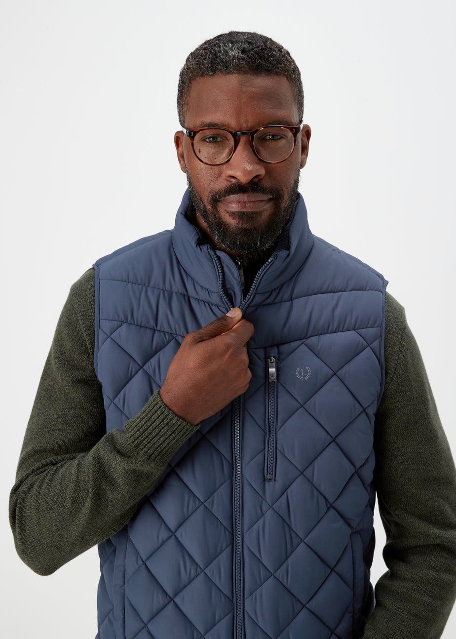 Lincoln Navy Diamond Quilt Gilet