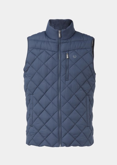 Lincoln Navy Diamond Quilt Gilet
