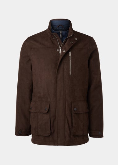 Lincoln Brown Mock Suede Jacket