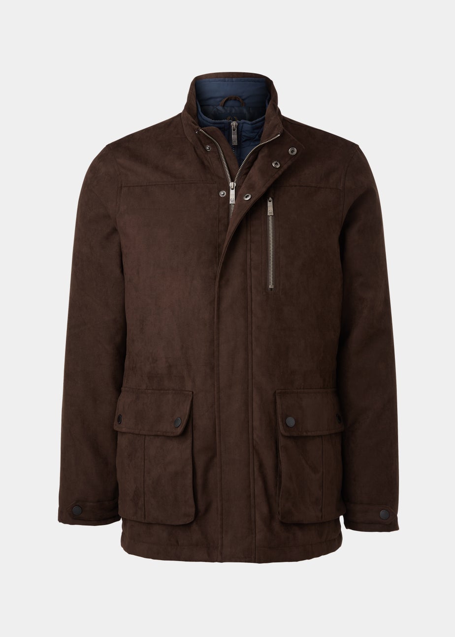 Lincoln Brown Mock Suede Jacket