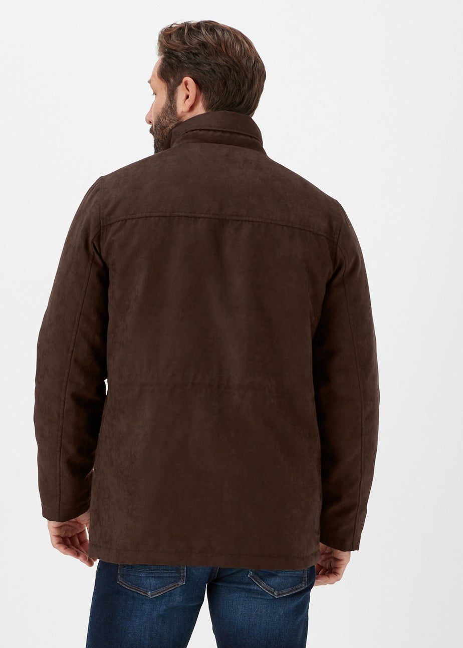 Lincoln Brown Mock Suede Jacket
