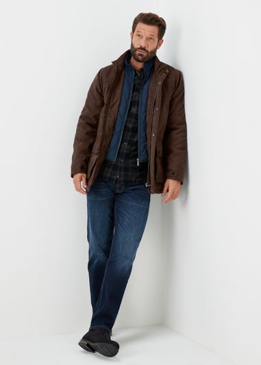 Lincoln Brown Mock Suede Jacket