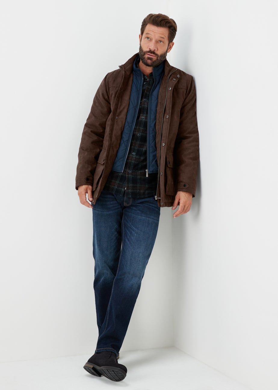 Lincoln Brown Mock Suede Jacket
