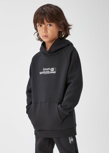 Boys Black Future Worldwide Hoodie (4-13yrs)