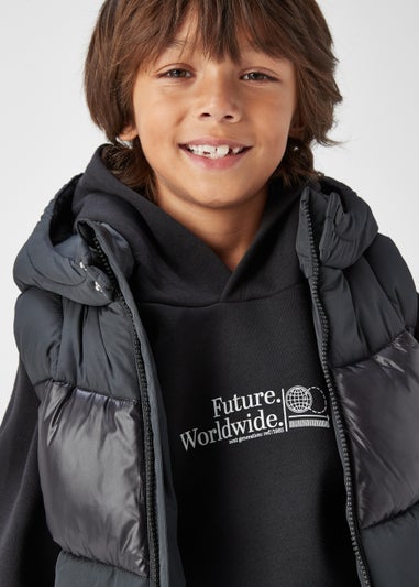 Boys Black Future Worldwide Hoodie (4-13yrs)