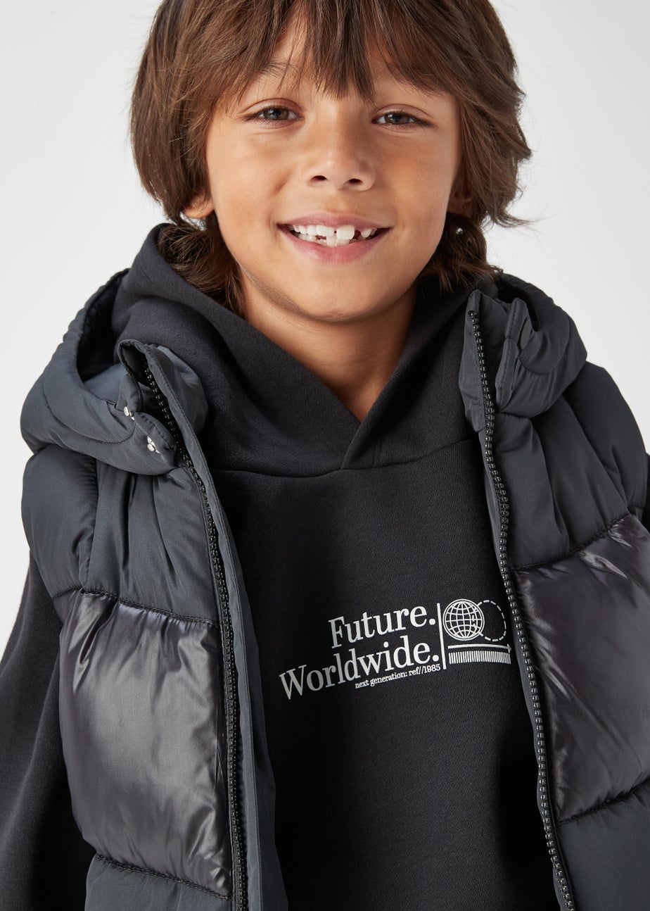 Boys Black Future Worldwide Hoodie (4-13yrs)
