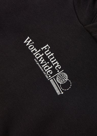 Boys Black Future Worldwide Hoodie (4-13yrs)