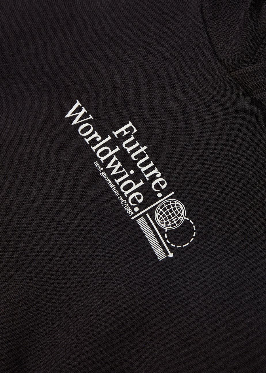 Boys Black Future Worldwide Hoodie (4-13yrs)