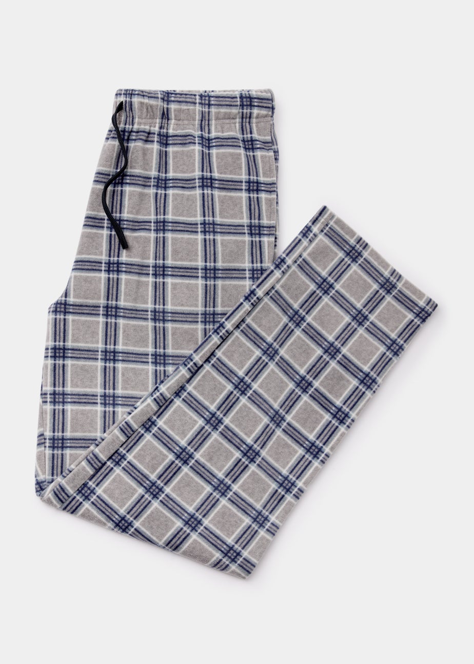 Grey Check Microfleece Pyjama Bottoms