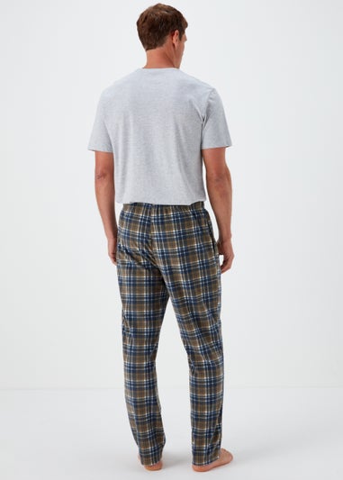 Green Check Microfleece Pyjama Bottoms