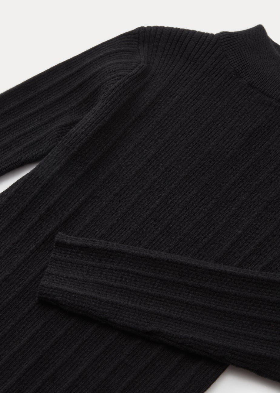 Girls Black Roll Neck Jumper (4-13yrs)