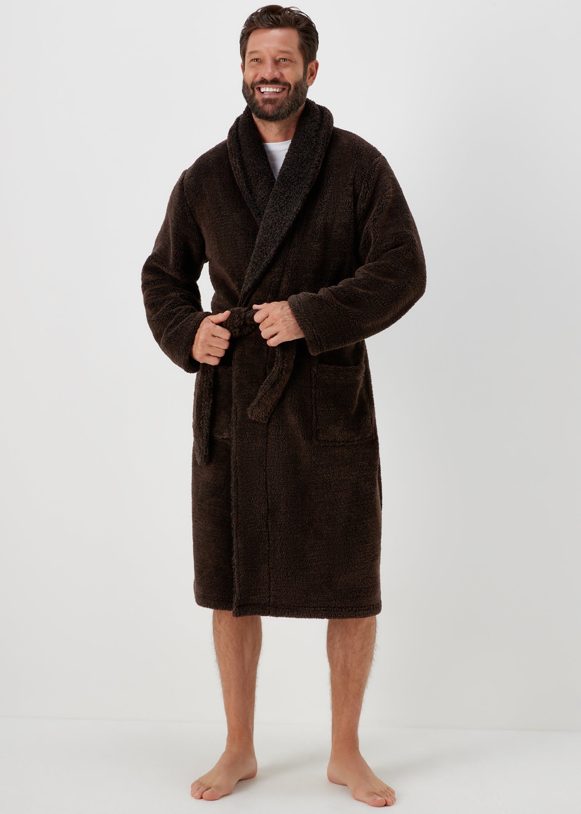dark brown dressing gown