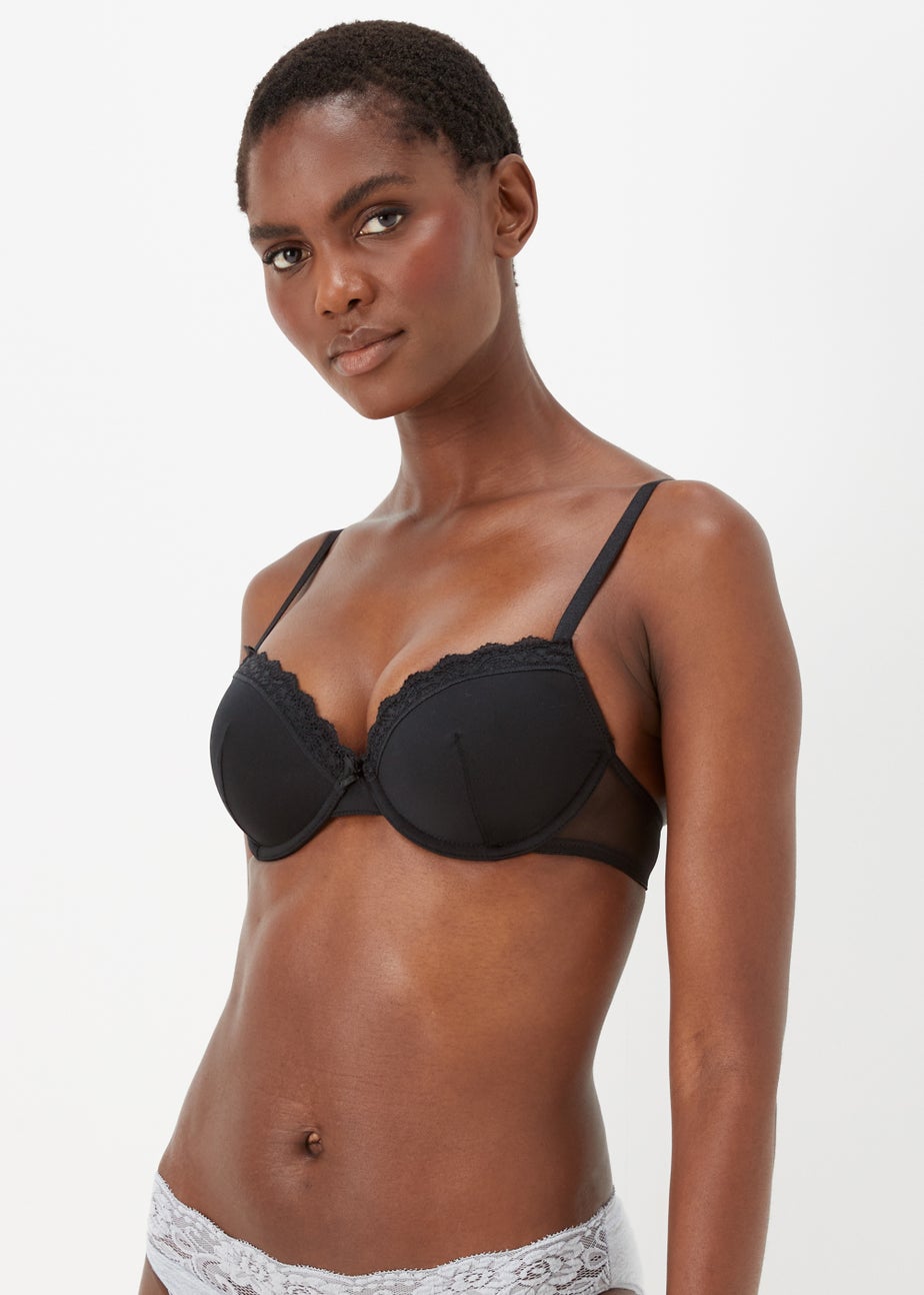 2 Pack Pink & Black T-Shirt Bra