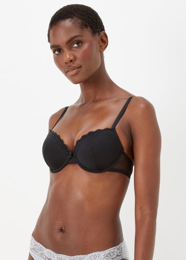 2 Pack Pink & Black T-Shirt Bra