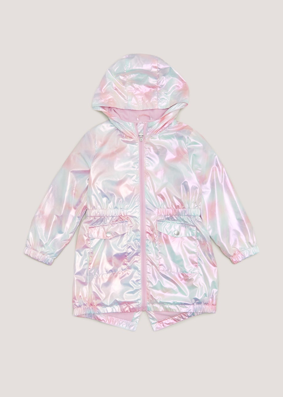 Girls Multicoloured Unicorn Print Lightweight Rain Mac (4-10yrs