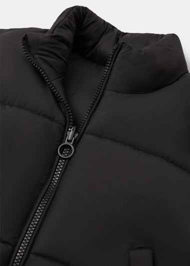 Girls Black Cropped Gilet (7-15yrs)