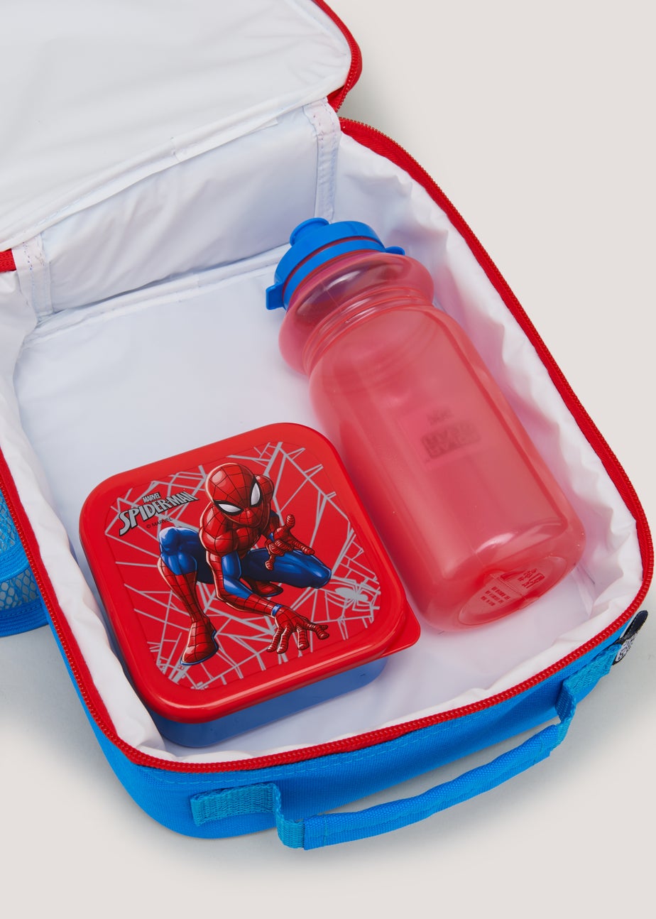 Kids 3 Piece Marvel Spider-Man School Lunch Bag Set (20.5cm x 24cm x 6.5cm)