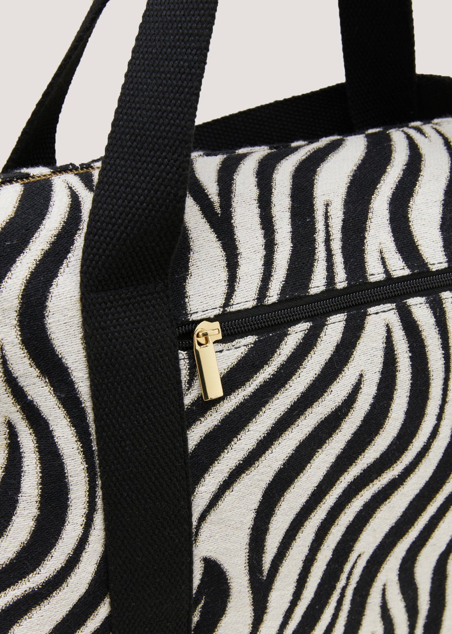 Black Zebra Print Weekend Bag