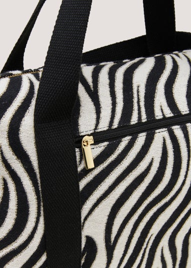 Black Zebra Print Weekend Bag