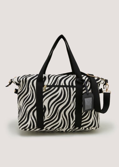 Black Zebra Print Weekend Bag