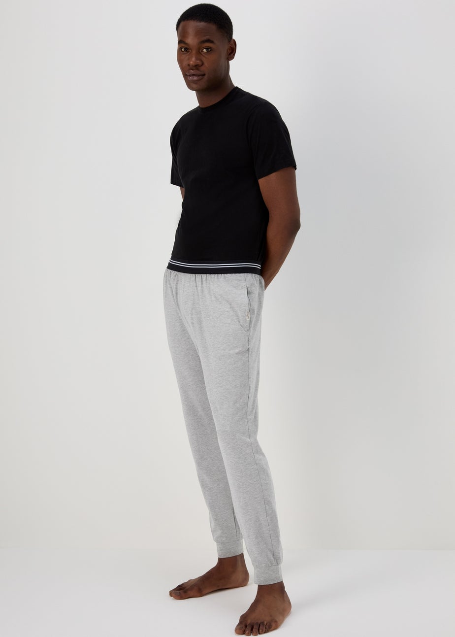 Grey Jacquard Waistband Joggers